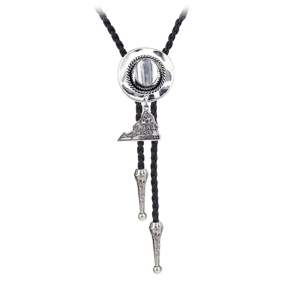 1731 BRBAM Western Cowboy Hat Bolo Tie Vintage Style Antique Silver United